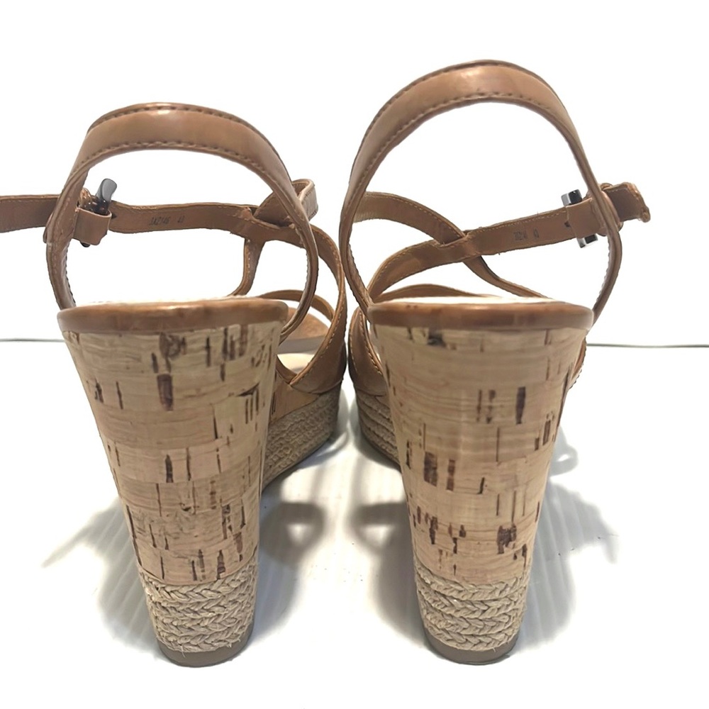 PRADA Leather Ankle Strap Platform Wedges Sandals Heels 40 - Picture 11 of 16